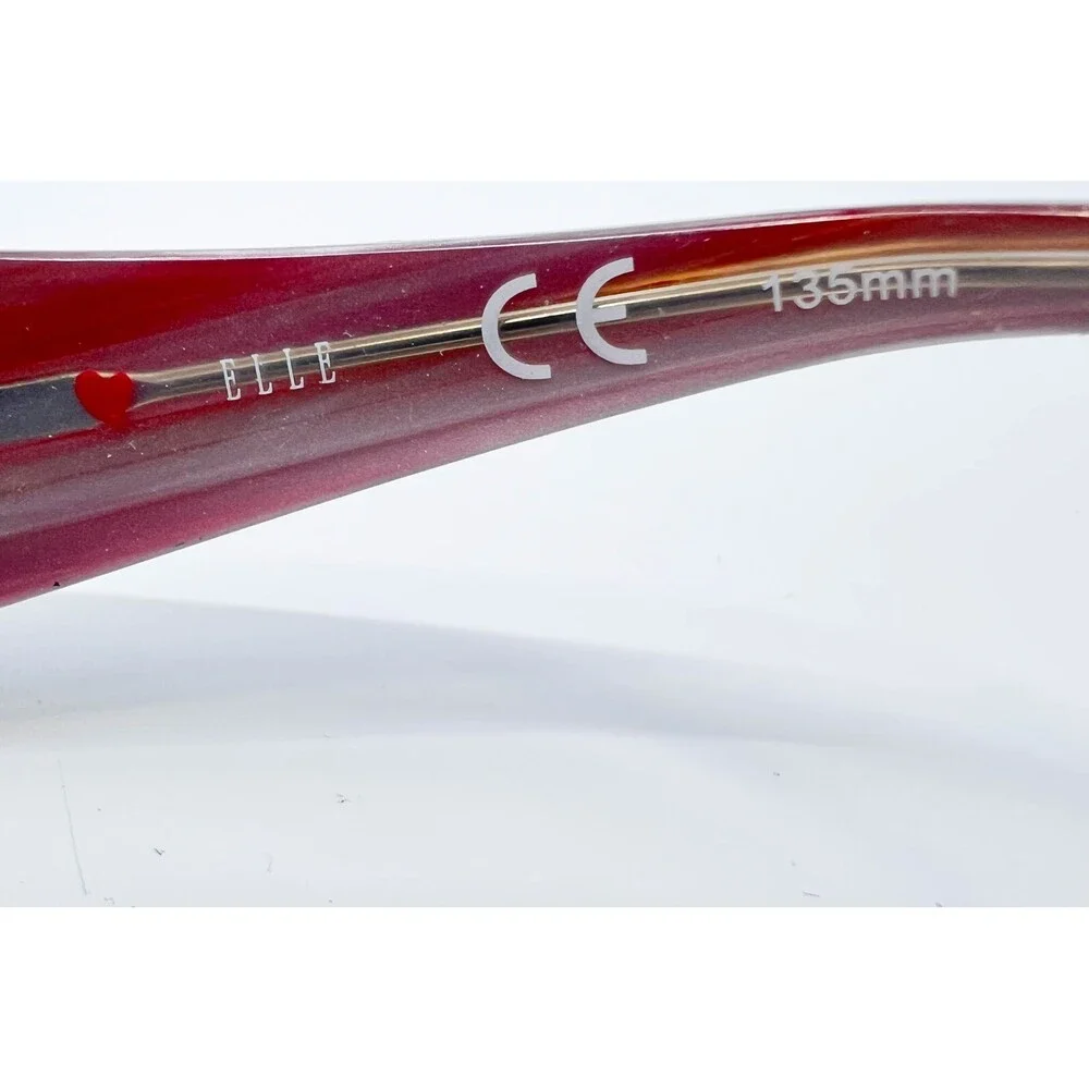 Elle Eyeglasses Frames Womens Red Oval EL18977 RE 60-16-135
